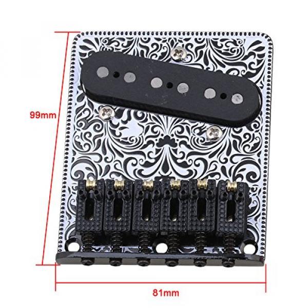 BQLZR Black &amp; White Pre-wired Control Plate 3 Way Switch Knobs &amp; Tremolo Bridge &amp; Pickup Set for Electric Guitar Replacement #5 image