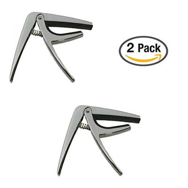 Tetra-Teknica Single-handed Guitar Capo Quick Change, Color Silver, 2 Pack #1 image