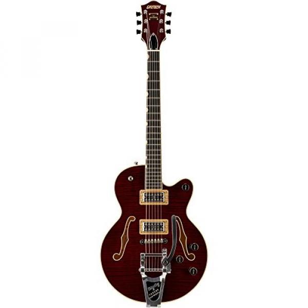 Gretsch G6655TFM Players Edition Broadkaster Jr. Center Block - Dark Cherry Stain, Bigsby Tailpiece #3 image