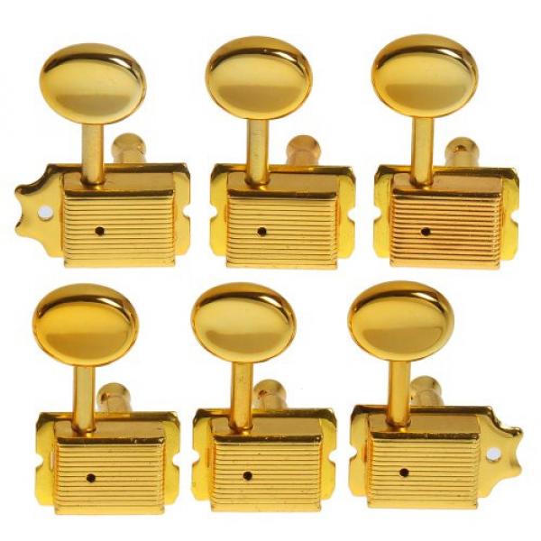 1set of 6R Semiclosed Electric Guitar Tuning Pegs Machine Heads For Fender Strat Tele Guitar- Gold #1 image