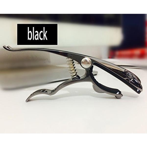 Cool Animal Acoustic and Electric Metal Guitar Capo for Ukulele Banjo Mandolin with Tail Bridge Pins Screwer - black #3 image