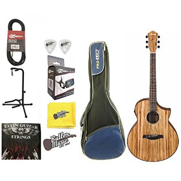 Ibanez Exotic Wood AEW40ZWNT A/E Zebrawood Guitar w/Padded Gig Bag &amp; More #1 image