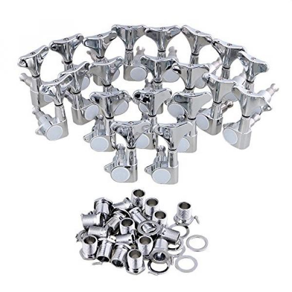 Yibuy 2R2L Chrome Tuning Keys Pegs Tuners Machine Heads for Bass Set of 20 #1 image