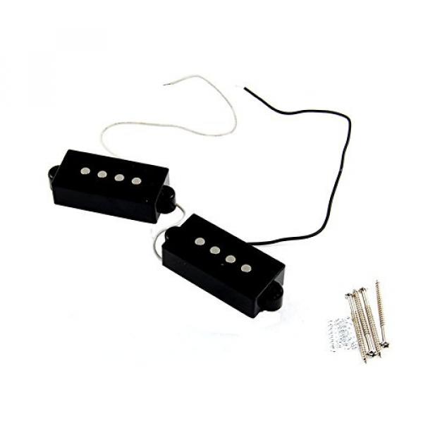Bass Pickup Practical 2Pcs 4 String Noiseless Black For Precision P Bass Replacement Bass Accessories 9.0K Resistance Pickup 1- #1 image