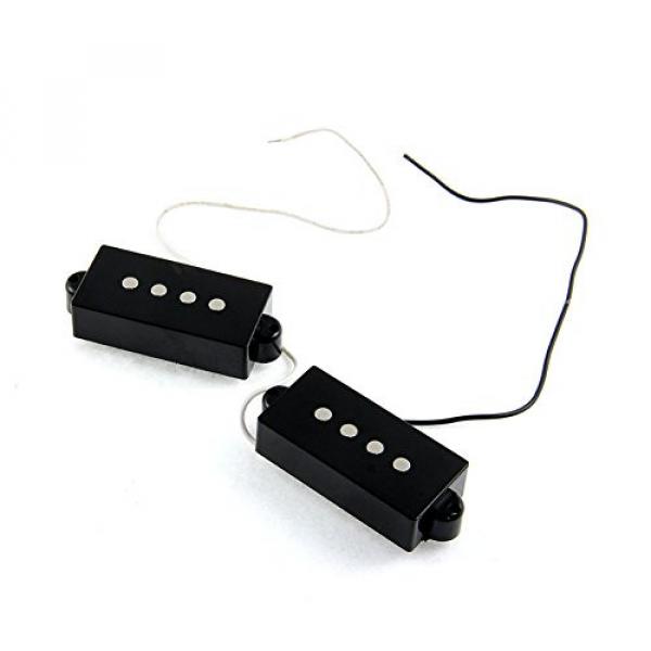 Bass Pickup Practical 2Pcs 4 String Noiseless Black For Precision P Bass Replacement Bass Accessories 9.0K Resistance Pickup 1- #3 image