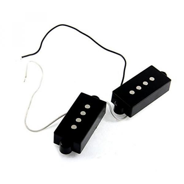 Bass Pickup Practical 2Pcs 4 String Noiseless Black For Precision P Bass Replacement Bass Accessories 9.0K Resistance Pickup 1- #4 image