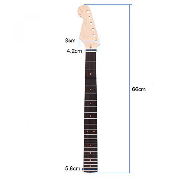 Andoer 22 Fret Electric Guitar Maple Neck Rosewood Fingerboard for Fender Strat Guitar Replacement #5 image