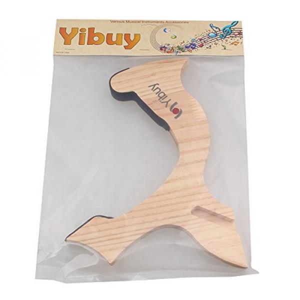 Yibuy 27x19cm Wood Wooden Guitar Ukulele Mandolin Banjo Violin Cross Stand Holder Foldable Ultraportable String Instrument Accessories #6 image