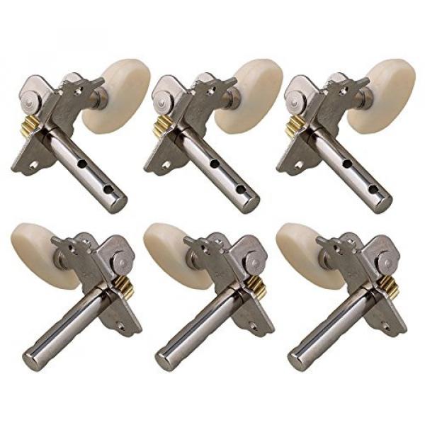 Yibuy Chrome 3R3L Individual Open Guitar Machine Heads with Cream Buttons #2 image