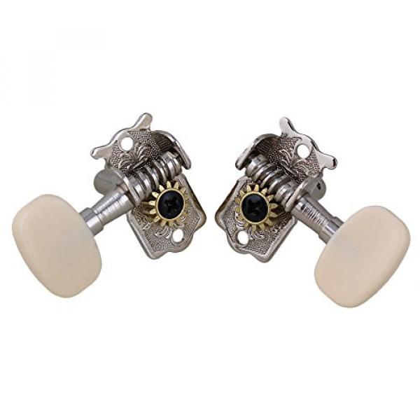 Yibuy Chrome 3R3L Individual Open Guitar Machine Heads with Cream Buttons #3 image