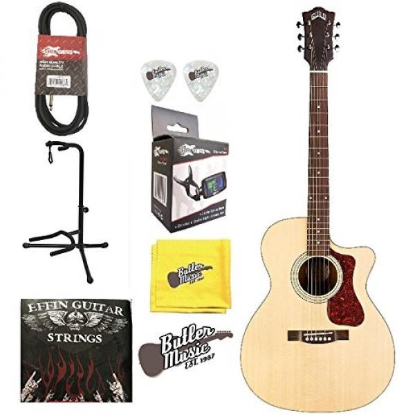 Guild OM240CE Westerly Concert Cutaway Solid Top A/E Guitar w/Bag,Tuner &amp; More #1 image