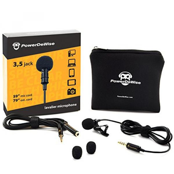 Professional Grade Lavalier Lapel Microphone &shy; Omnidirectional Mic with Easy Clip On System &shy; Perfect for Recording Youtube / Interview / Video Conference / Podcast / Voice Dictation / iPhone #2 image